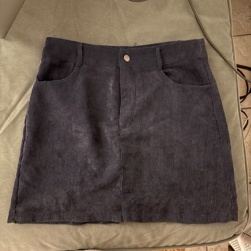 Navy A-Line Mini Skirt for Casual Wear